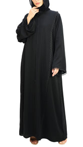Classic Lace Work Abaya